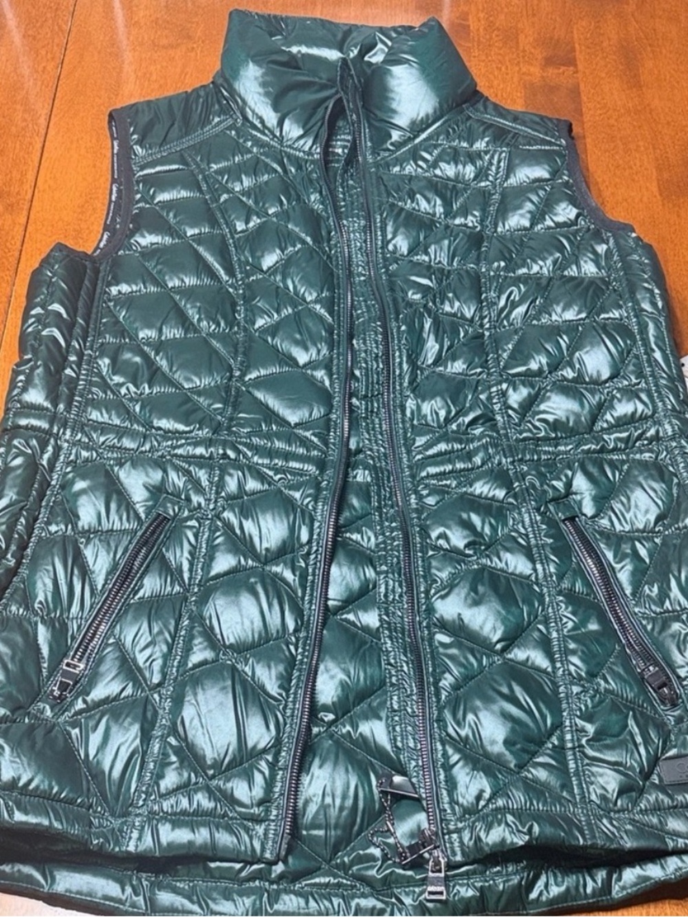 Calvin Klein Quilted Puffer Vest in Dark Green